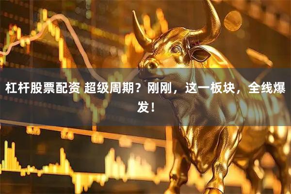 杠杆股票配资 超级周期？刚刚，这一板块，全线爆发！